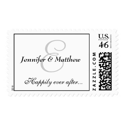 Monogram E Postage for Weddings