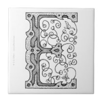 Monogram E tiles