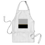 Monogram Elegance in Black Grey Gold Apron