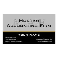 Monogram Elegance in Black Grey Gold Business Card