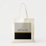 Monogram Elegance in Black Grey Gold Canvas Bag