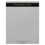 Monogram Elegance in Black Grey Gold Letterhead Design