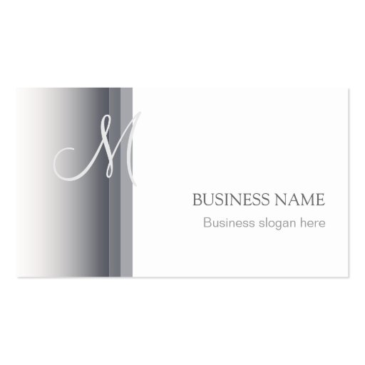 Monogram Elegant Simple Business Card 3