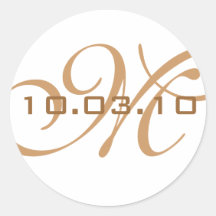 Monogram Envelope Seal Sticker
