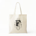 Monogram "F" Tote Bag by pumpkinandhoneybunny Monogram "F" Tote Bag