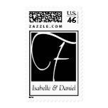 Monogram F Wedding Postage Monograms
