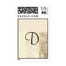 Monogram Fancy Girl Postage Stamp