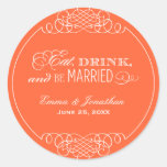 Monogram Favor Sticker | Eat. Drink & Be Married