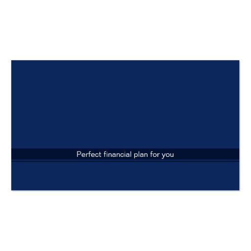 Monogram  Financial Planner - Business Card (back side)
