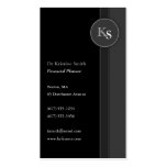 Monogram  Financial Planner - Business Card business cards