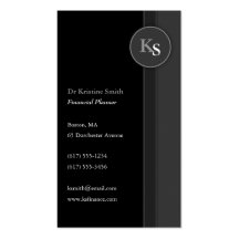 Monogram  Financial Planner - Business Card