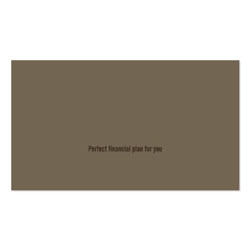 Monogram  Financial Planner - Business Card (back side)