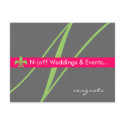 Monogram fleur de lis event planner postcard #2