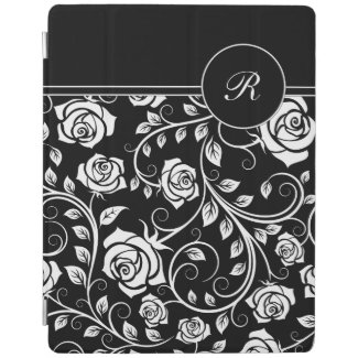 Monogram Floral Damask iPad Case iPad Cover