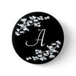 Monogram Floral Deco Button