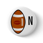 monogram football kiss buttons