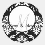 Monogram for Weddings Round Envelope Sticker