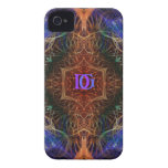 Monogram Fractal Art Indigo-Earth iPhone4 Case-Mat Iphone 4 Case-mate Case