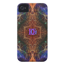 Monogram Fractal Art Indigo-Earth iPhone4 Case-Mat iPhone 4 Case-Mate Case