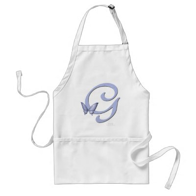 Monogram G Aprons by gleems