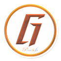 Monogram G Sticker - Golden Invitation