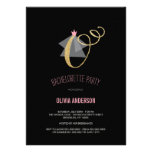 Monogram Gold Glitter Bachelorette Party Invite invitations