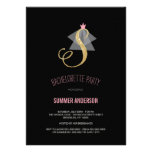 Monogram Gold Glitter Bachelorette Party Invite invitations