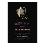 Monogram Gold Glitter Bachelorette Party Invite invitations