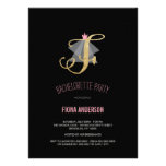 Monogram Gold Glitter Bachelorette Party Invite invitations