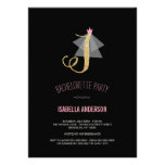 Monogram Gold Glitter Bachelorette Party Invite invitations