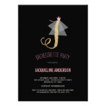 Monogram Gold Glitter Bachelorette Party Invite invitations