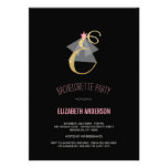 Monogram Gold Glitter Bachelorette Party Invite invitations