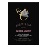 Monogram Gold Glitter Bachelorette Party Invite invitations