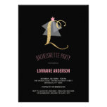 Monogram Gold Glitter Bachelorette Party Invite invitations