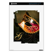 Monogram Gold Masquerade Mask Ipad Skin