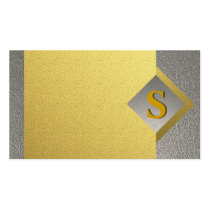 Monogram Gold & Silver Professional Business Cards business cards