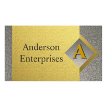 Monogram Gold & Silver Professional Business Cards business cards