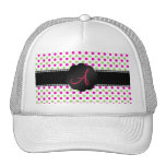 Monogram green and pink polka dots trucker hats