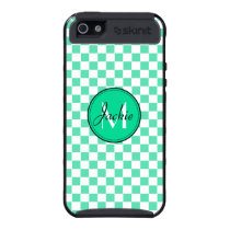 Monogram Green Checkered Skinit iPhone 5 Cover