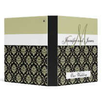 Monogram Green Wedding Planning & Photo Albumn binders