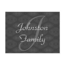 Monogram Grey (Family) Postcard