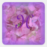 Monogram H Sticker - flowers