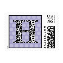 Monogram H | Zebra Polka Dots