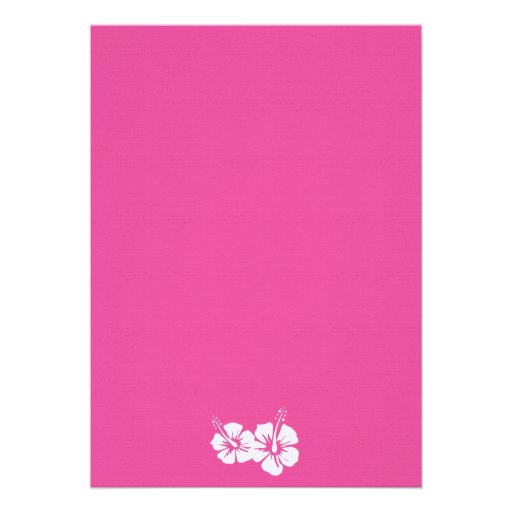 Monogram Hibiscus Flower Wedding Announcements