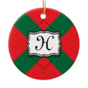 Monogram Holiday Ornament ornament