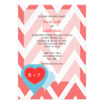 Monogram Hot Air Balloon Design Wedding Invite 5x7 invitations