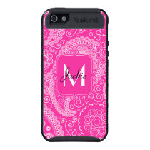 Monogram Hot Pink Paisley Skinit iPhone 5 Cover