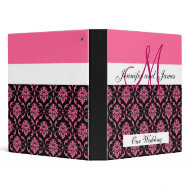 Monogram Hot Pink Wedding Planning & Photo Albumn binder