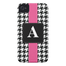 Monogram Houndstooth Case-Mate iPhone 4 Cases