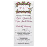 MONOGRAM humming birds Wedding program rack cards